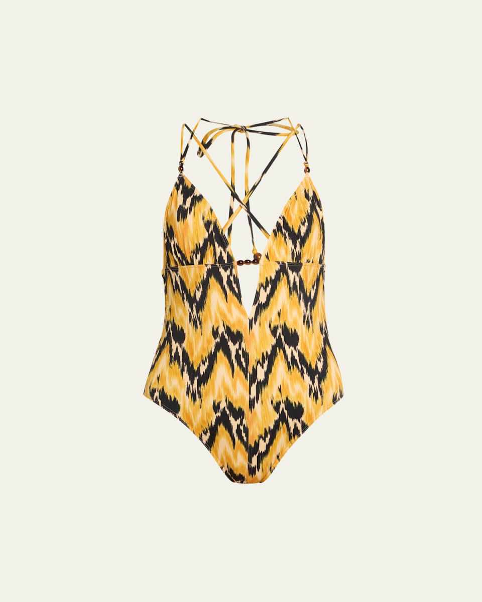 Leila Beaded One-Piece Swimsuit
